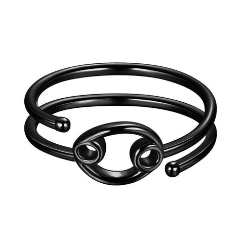 Cancer Rings Zodiac Sign Jewelry 925 Sterling Silver - Rings - Aurora Tears Cancer Rings Zodiac Sign Jewelry 925 Sterling Silver - Rings - Aurora Tears