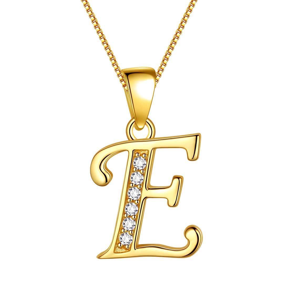 Letter E Initial Necklaces 925 Sterling Silver - Necklaces - Aurora Tears Jewelry Letter E Initial Necklaces 925 Sterling Silver - Necklaces - Aurora Tears Jewelry