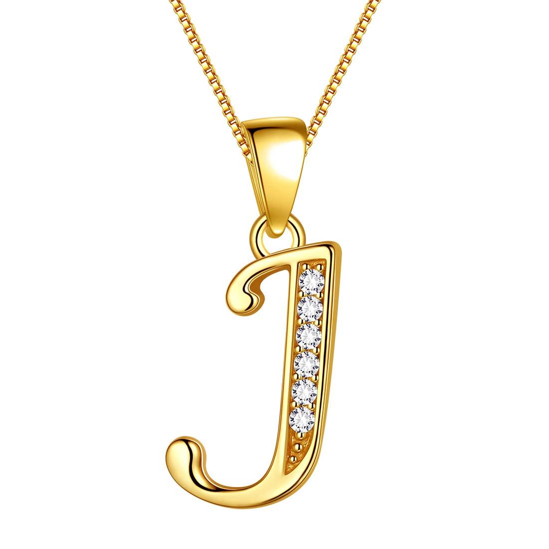 Letter J Initial Necklaces 925 Sterling Silver - Necklaces - Aurora Tears Jewelry Letter J Initial Necklaces 925 Sterling Silver - Necklaces - Aurora Tears Jewelry