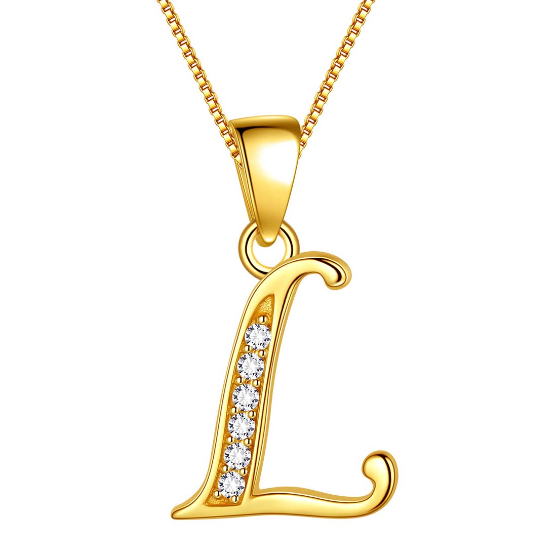 Letter L Initial Necklaces 925 Sterling Silver - Necklaces - Aurora Tears Jewelry Letter L Initial Necklaces 925 Sterling Silver - Necklaces - Aurora Tears Jewelry