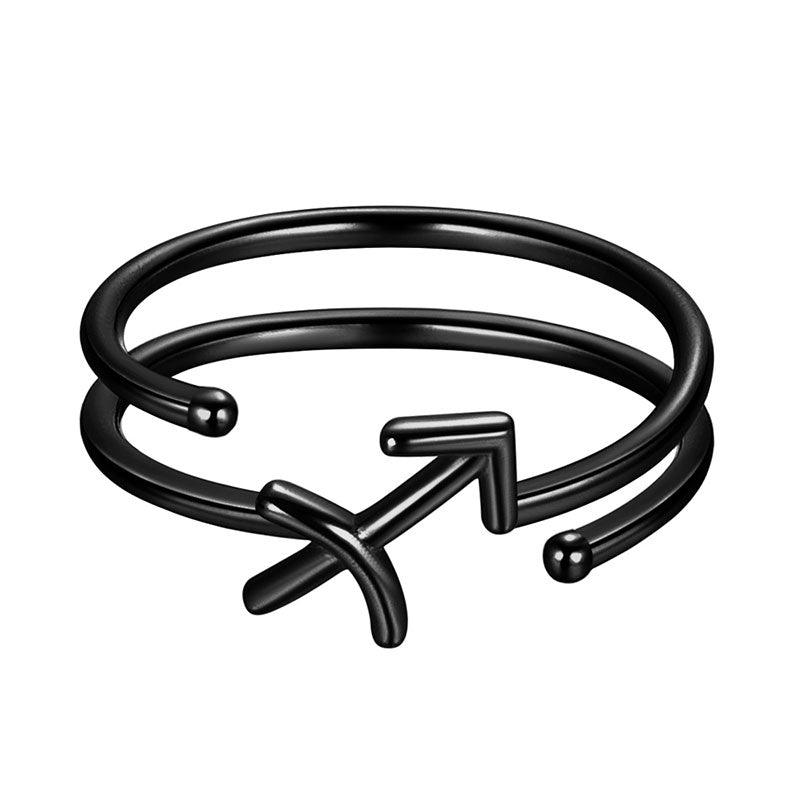 Sagittarius Rings Zodiac Sign Jewelry 925 Sterling Silver - Rings - Aurora Tears Sagittarius Rings Zodiac Sign Jewelry 925 Sterling Silver - Rings - Aurora Tears