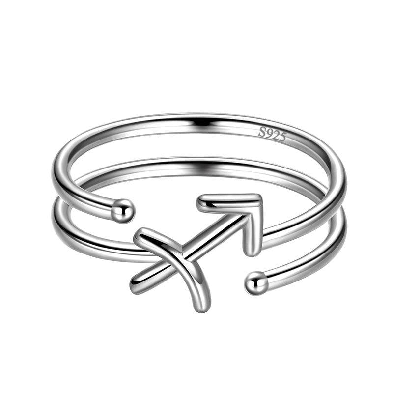 Sagittarius Rings Zodiac Sign Jewelry 925 Sterling Silver - Rings - Aurora Tears Sagittarius Rings Zodiac Sign Jewelry 925 Sterling Silver - Rings - Aurora Tears