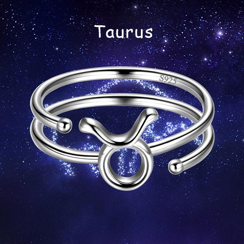 Taurus Rings Zodiac Sign Jewelry Women Girls Birthday Gifts 925