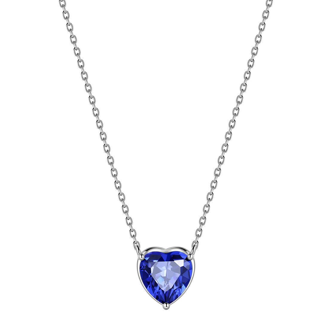 Birthstone Pendant Hearts Necklaces Sterling Silver - Necklaces - Aurora Tears Jewelry Birthstone Pendant Hearts Necklaces Sterling Silver - Necklaces - Aurora Tears Jewelry