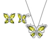 Butterfly Jewelry Set Birthstone August Peridot - Jewelry Set - Aurora Tears