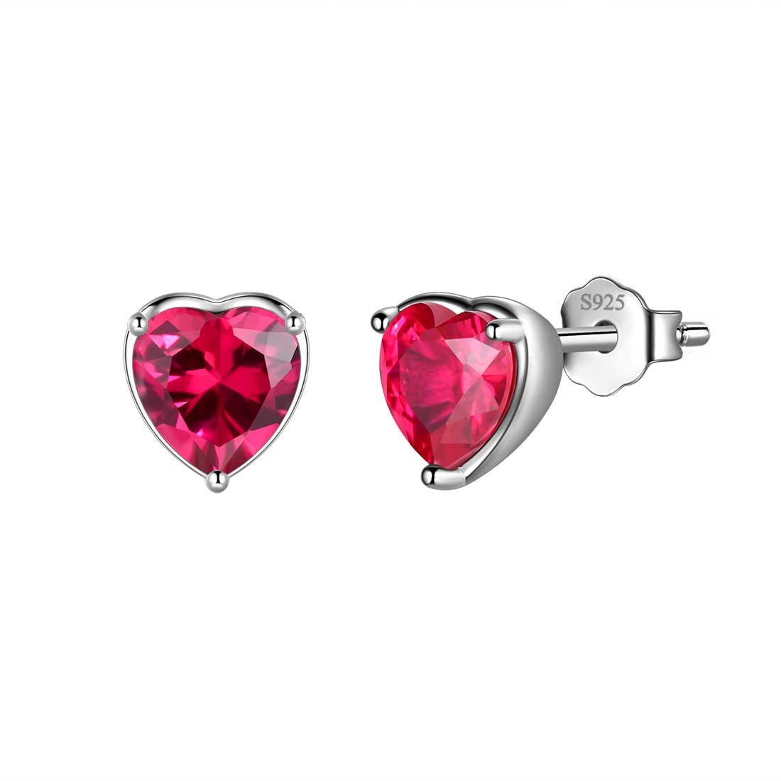 Women Hearts Studs Earring 925 Sterling Silver - Earrings - Aurora Tears Jewelry Women Hearts Studs Earring 925 Sterling Silver - Earrings - Aurora Tears Jewelry