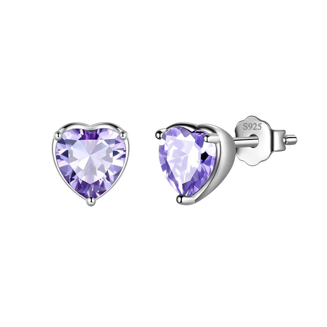 Women Hearts Studs Earring 925 Sterling Silver - Earrings - Aurora Tears Jewelry Women Hearts Studs Earring 925 Sterling Silver - Earrings - Aurora Tears Jewelry