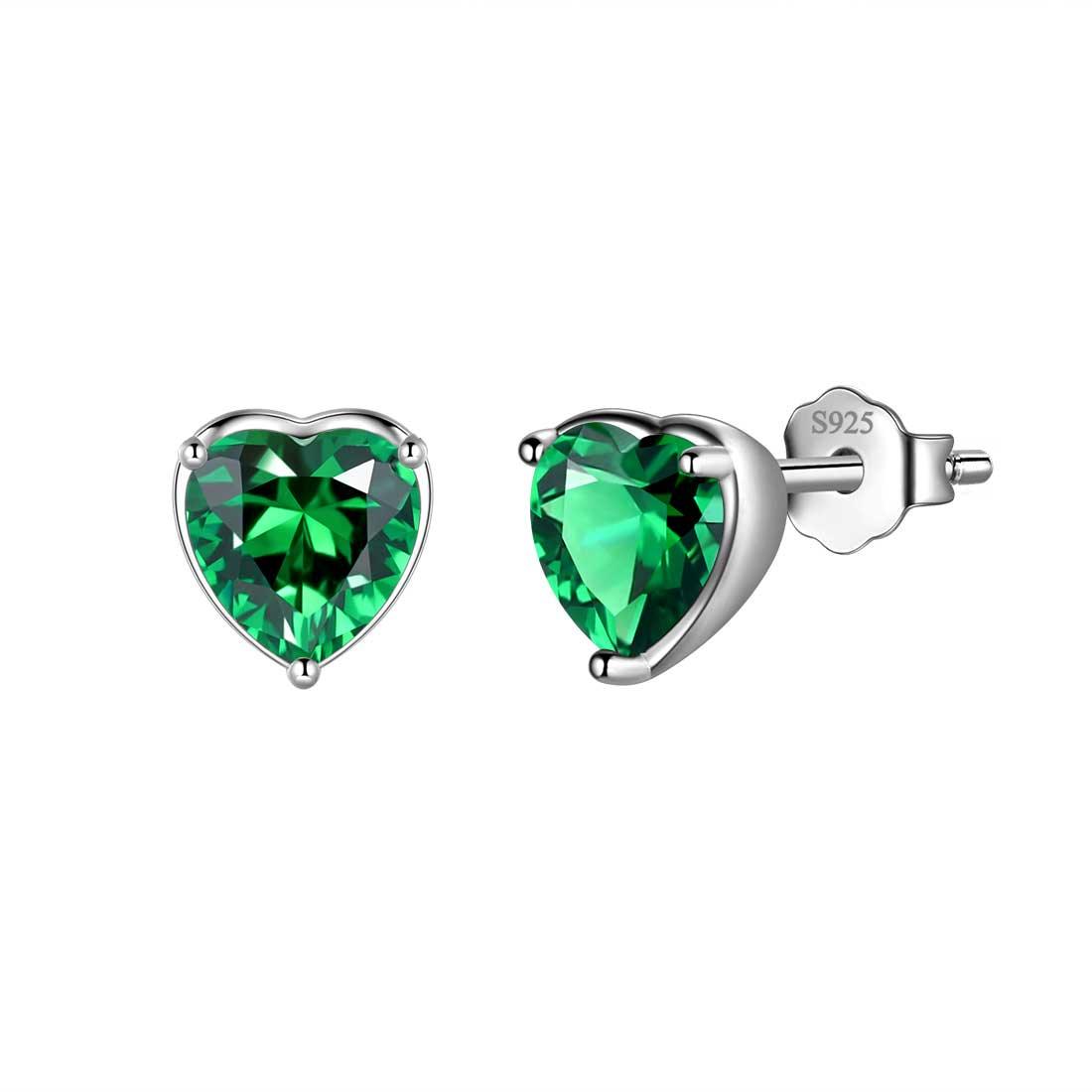 Women Hearts Studs Earring 925 Sterling Silver - Earrings - Aurora Tears Jewelry Women Hearts Studs Earring 925 Sterling Silver - Earrings - Aurora Tears Jewelry