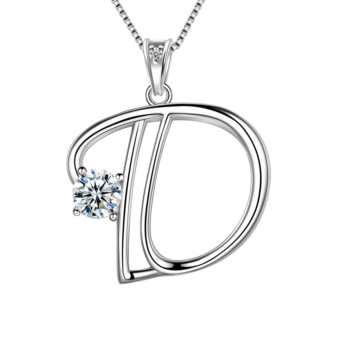 Women Letter D Initial Necklaces Sterling Silver - Necklaces - Aurora Tears Jewelry Women Letter D Initial Necklaces Sterling Silver - Necklaces - Aurora Tears Jewelry