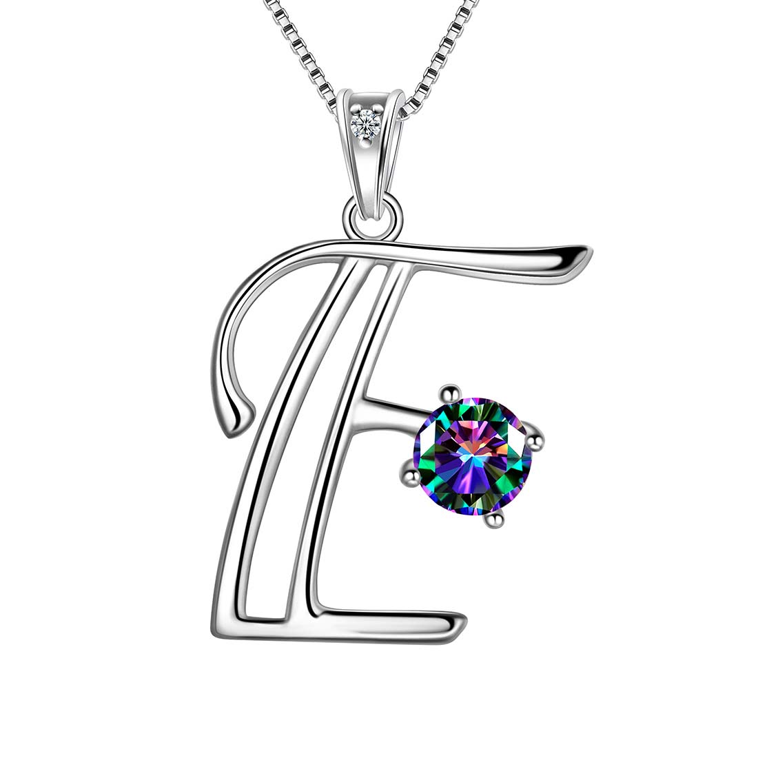 Women Letter E Initial Necklaces Sterling Silver - Necklaces - Aurora Tears Jewelry Women Letter E Initial Necklaces Sterling Silver - Necklaces - Aurora Tears Jewelry