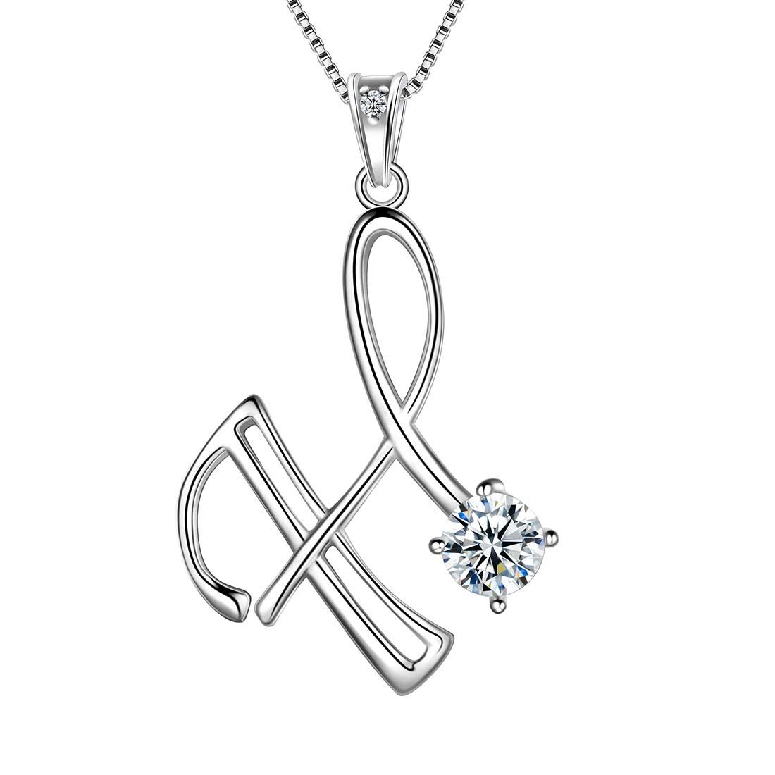 Women Letter H Initial Necklaces Sterling Silver - Necklaces - Aurora Tears Jewelry Women Letter H Initial Necklaces Sterling Silver - Necklaces - Aurora Tears Jewelry