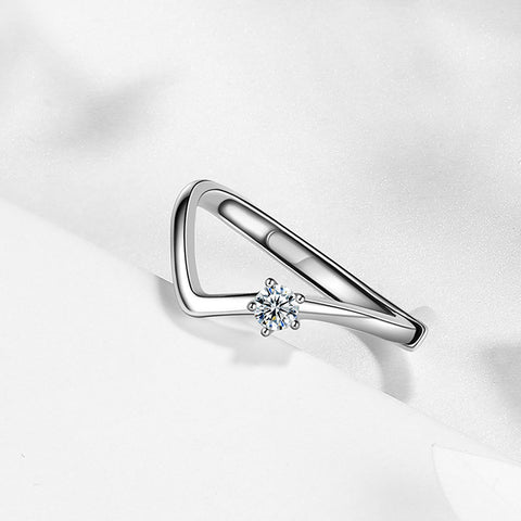 3MM Moissanite Ring Diamond Fine Jewelry Women Girls 925 Sterling Silver