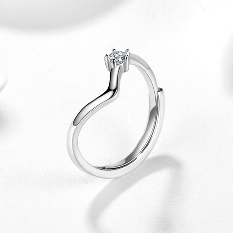 3MM Moissanite Ring Diamond Fine Jewelry Women Girls 925 Sterling Silver