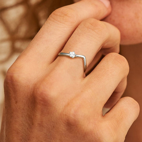3MM Moissanite Ring Diamond Fine Jewelry Women Girls 925 Sterling Silver