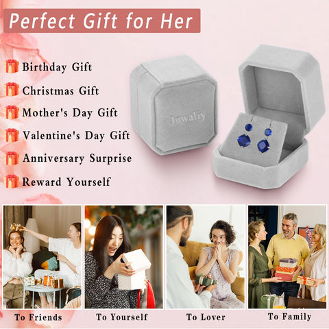 January Birthstone Earrings 925 Sterling Silver Women Dangle Earrings Hook Garnet Red Crystal Jewelry Mom Birthday Valentines Day Gift for Her - Aurora Tears