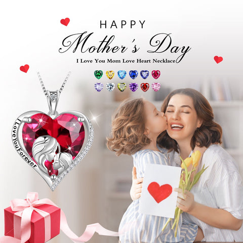 Women Heart Necklace for Mother Daughter Sister 925 Sterling Silver Green Peridot Birthstone Pendant Jewelry Christmas August Birthday Mother's Day Gift - Aurora Tears