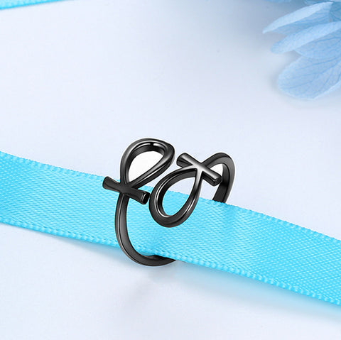 Bague égyptienne en forme de croix d'Ankh pour hommes et femmes, bijoux en argent sterling 925