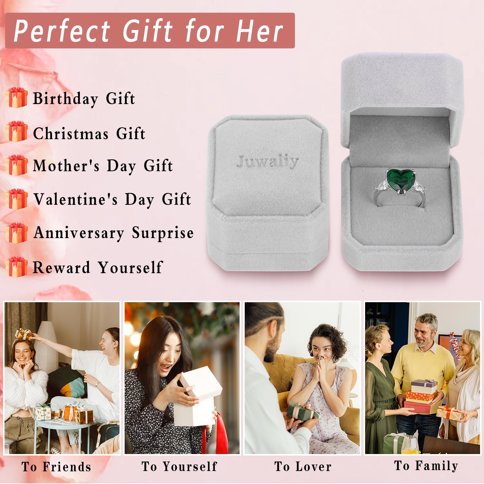 6Ct Women Heart Ring 925 Sterling Silver November Birthstone Ring Band Citrine Yellow Jewelry Mother Christmas Birthday Valentine Gift for Her - Aurora Tears