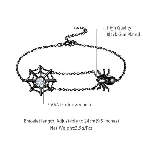 Halloween Spider Bracelets Spider Web Tarantula Anklets Cosplay Party Jewelry