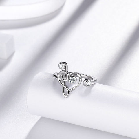 Anelli con nota musicale Gioielli da donna Argento sterling 925 Aurora Tears