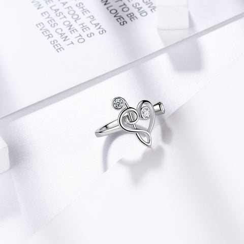 Anelli con nota musicale Gioielli da donna Argento sterling 925 Aurora Tears