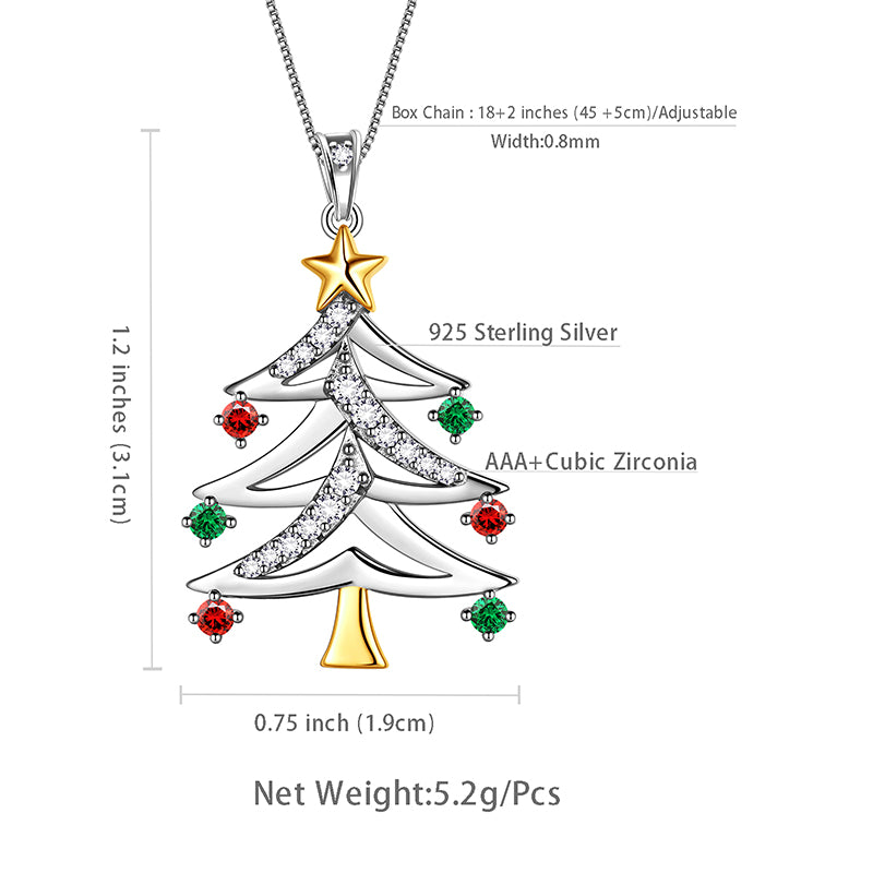 Christmas Tree Necklaces Pendant Women Girls Jewelry Xmas Gifts - Aurora Tears Jewelry