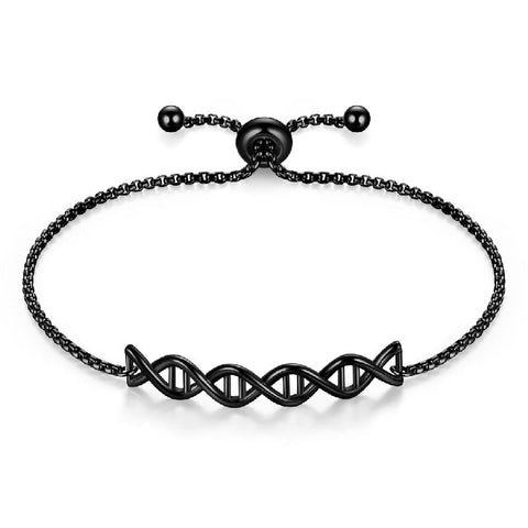 Pulsera de doble hélice de ADN en espiral infinita, joyería para mujer Aurora Tears