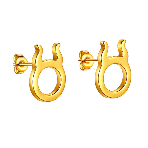 Pendientes de Tauro para mujer y niña, constelación, astrología, horóscopo, joyería del zodiaco, regalo de cumpleaños