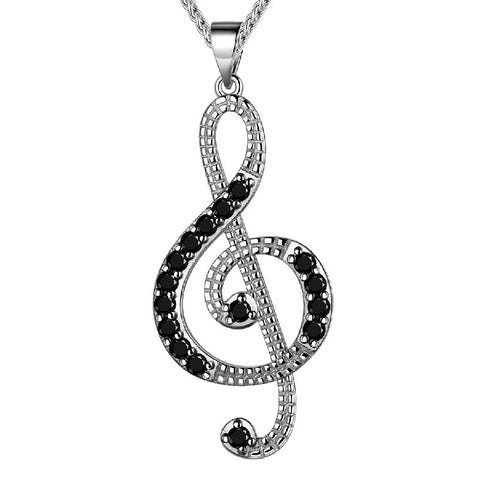 Collana da donna con note musicali, chiave di violino, gioielli musicali, regali per ragazze amanti della musica