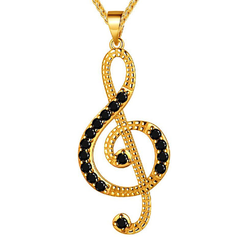 Collana da donna con note musicali, chiave di violino, gioielli musicali, regali per ragazze amanti della musica