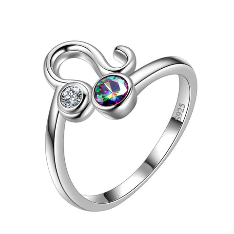 Leo Zodiac Open Rings 925 Sterling Silver Aurora Tears Jewelry