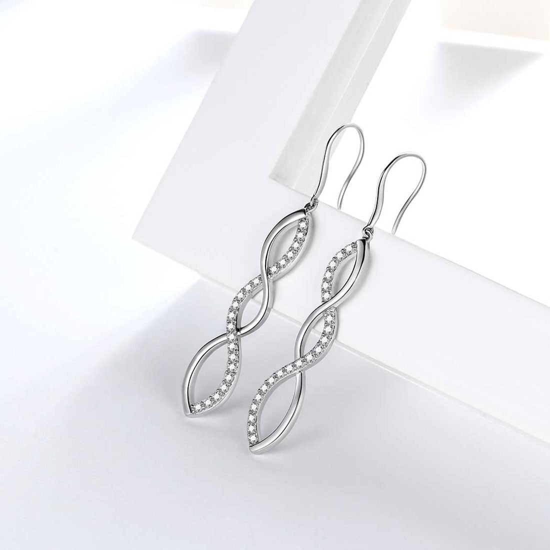 Bracciale Donna Infinito In Argento Con Zirconi Blu A Cuore - Gioiello Regalo Per Moglie, Amica, Mamma - Eleganza E Significato