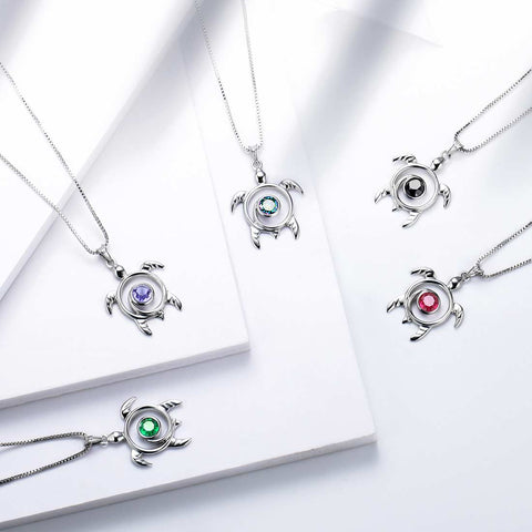 Collares de topacio místico con arcoíris de tortuga, joyería para mujeres y niñas, regalo de plata de ley