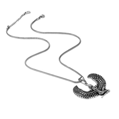 Collier de la reine égyptienne antique pour hommes, pendentif d'aile de queue, bijoux en acier inoxydable
