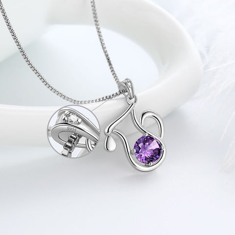 Collana dello zodiaco dell'Acquario Collana con pietra portafortuna di febbraio Regalo di compleanno di gioielli per ragazze da donna Regalo di compleanno di gioielli per ragazze da donna