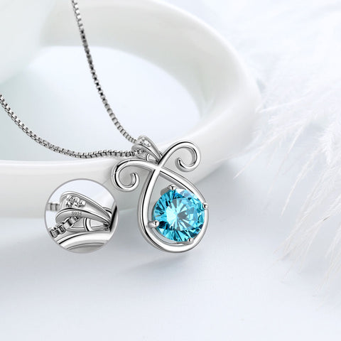 Collana zodiacale Ariete Collana con pietra portafortuna di marzo, gioielli da donna, regalo di compleanno, gioielli da donna, regalo di compleanno