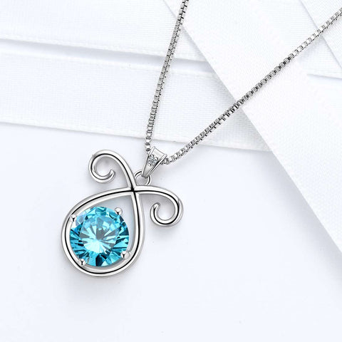 Collana zodiacale Ariete Collana con pietra portafortuna di marzo, gioielli da donna, regalo di compleanno, gioielli da donna, regalo di compleanno