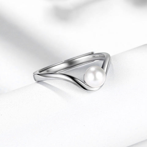 6 mm Süßwasserperlen-Ring für Damen und Mädchen, Schmuck aus 925er Sterlingsilber