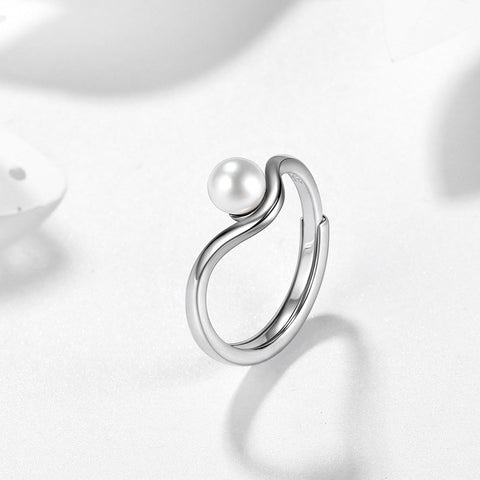 6 mm Süßwasserperlen-Ring für Damen und Mädchen, Schmuck aus 925er Sterlingsilber