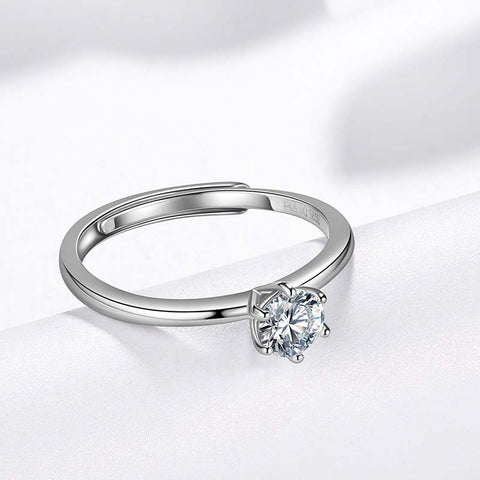 Anello di fidanzamento da donna Anello nuziale con diamante Moissanite da 0,5 ct Gioielleria raffinata