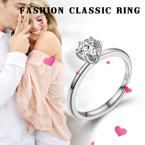 Anello di fidanzamento da donna Anello nuziale con diamante Moissanite da 0,5 ct Gioielleria raffinata