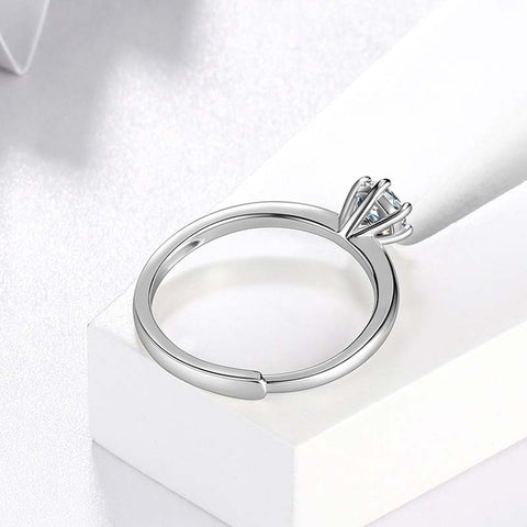 Anillo de compromiso para mujer, anillo de boda de diamante Moissanite de 1CT, joyería fina