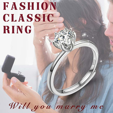 Anillo de compromiso para mujer, anillo de boda de diamante Moissanite de 1CT, joyería fina