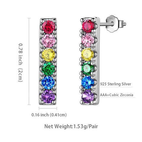 LGBT Earrings Stud Lesbian Gay Pride Rainbow Jewelry for Men Women