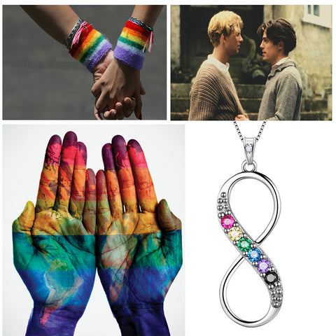 LGBT-Halskette, lesbischer Gay-Pride-Anhänger, Regenbogen-Schmuck für Männer und Frauen