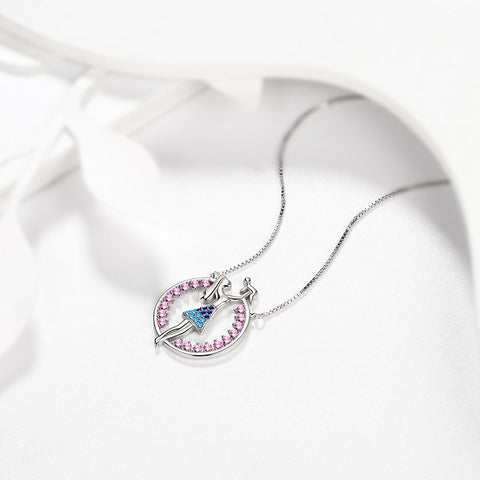 Women Mother and Child Pendant Necklace Mothers Day Gift 925 Sterling Silver