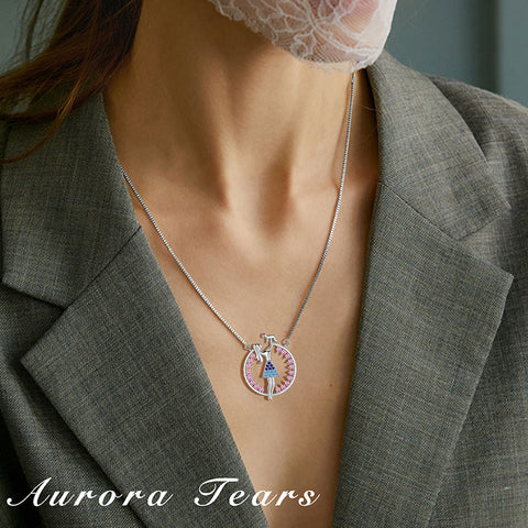 Women Mother and Child Pendant Necklace Mothers Day Gift 925 Sterling Silver
