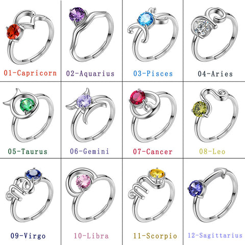 Gemini Ring June Alexandrite Birthstone Zodiac - Rings - Aurora Tears