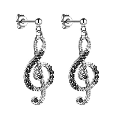 Women Musical Note Earrings Treble Clef Jewelry Gifts for Music Lover - Aurora Tears Jewelry