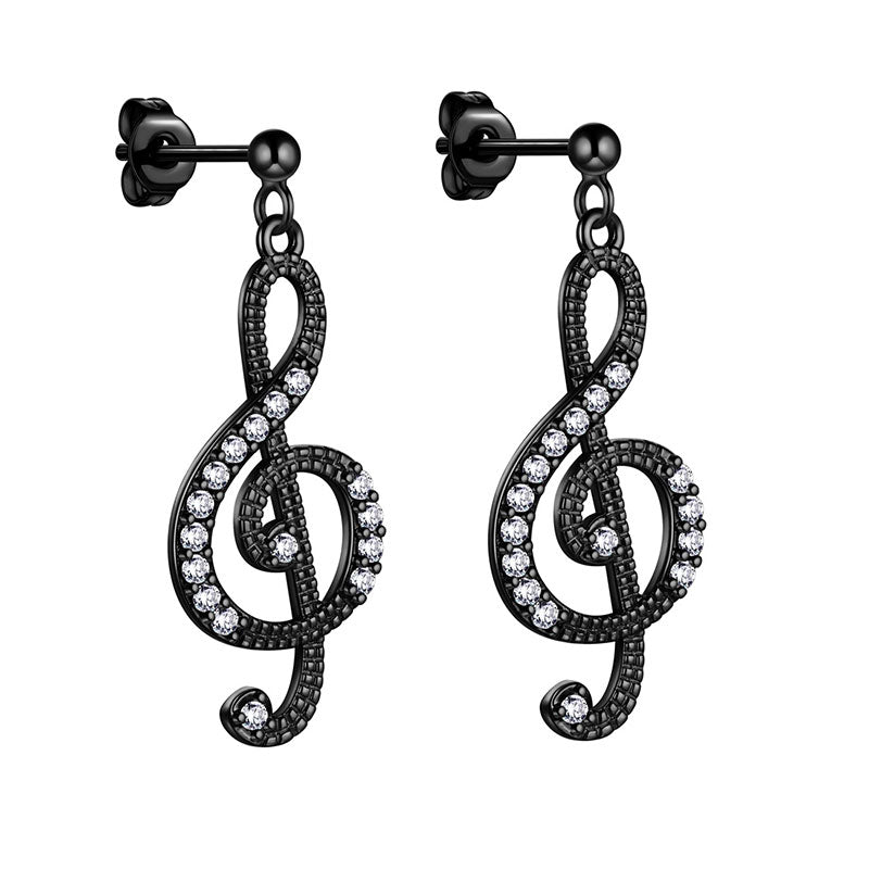 Women Musical Note Earrings Treble Clef Jewelry Gifts for Music Lover - Aurora Tears Jewelry